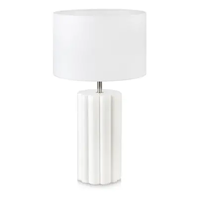 Bílá stolní lampa Markslöjd Column, výška 44 cm