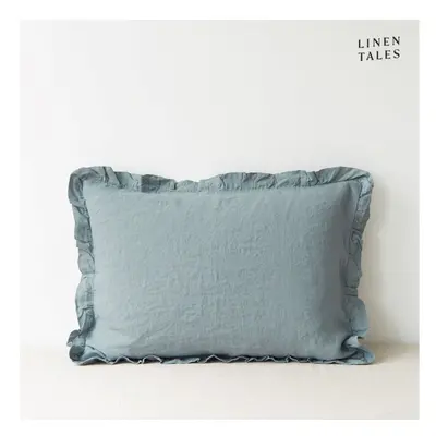 Lněný povlak na polštář 65x65 cm Blue Fog – Linen Tales