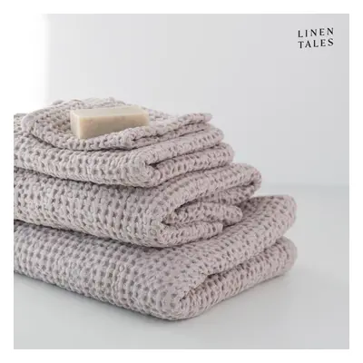 Světle růžové ručníky a osušky v sadě 3 ks Honeycomb – Linen Tales