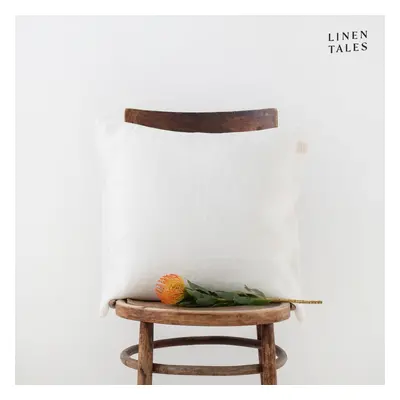 Lněný povlak na polštář 40x40 cm White – Linen Tales