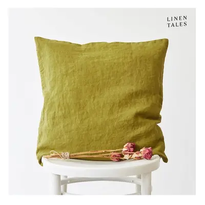 Lněný povlak na polštář 45x45 cm Moss Green – Linen Tales