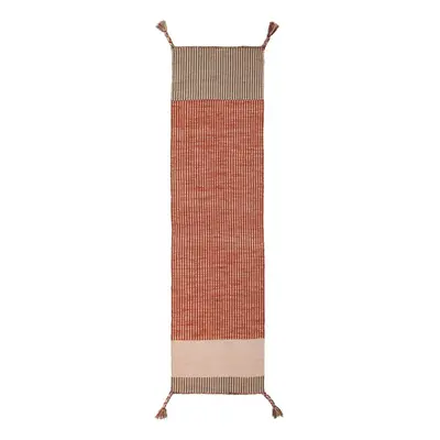 Oranžový vlněný běhoun Flair Rugs Anu, 60 x 200 cm