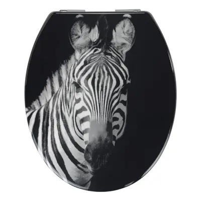 Záchodové prkénko s automatickým zavíráním 37,5 x 45 cm Zebra – Allstar