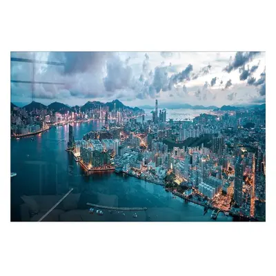 Skleněný obraz 100x70 cm Hongkong – Wallity