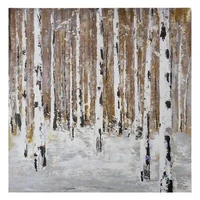 Ručně malovaný obraz 70x70 cm Birch Wood – Wallity