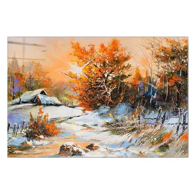 Skleněný obraz 100x70 cm Winter – Wallity