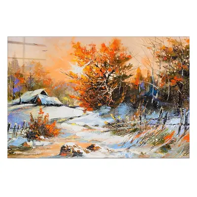 Skleněný obraz 70x50 cm Winter – Wallity