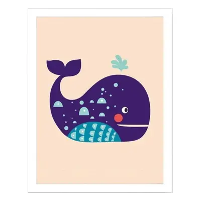 Dětský obrázek 24x29 cm Whale – Wallity