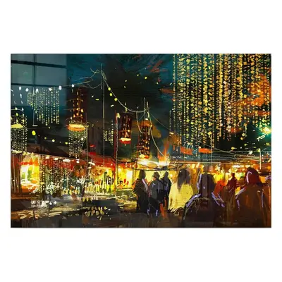 Skleněný obraz 100x70 cm City Street – Wallity