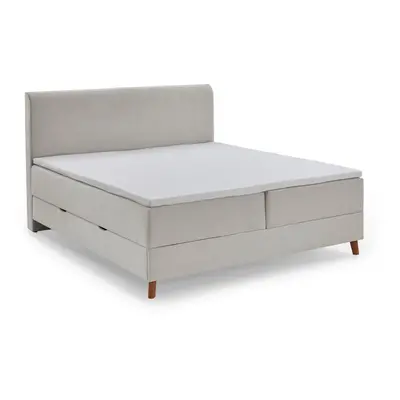 Béžová boxspring postel s úložným prostorem 160x200 cm Memphis - Meise Möbel