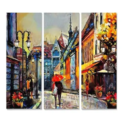 Obrazy v sadě 3 ks 20x50 cm Street – Wallity