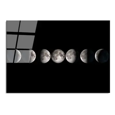 Skleněný obraz 100x70 cm Moon Phases – Wallity