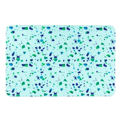 Světle modrá koupelnová předložka z křemeliny 39x60 cm Terrazzo – Artsy Doormats