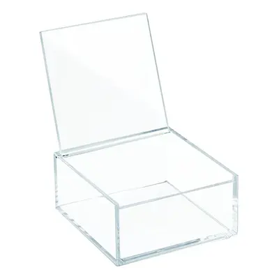 Průhledný stohovatelný box s víkem iDesign Clarity, 10 x 10 cm