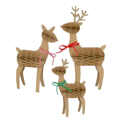 Vánoční figurky v sadě 3 ks Reindeer Family – Meri Meri