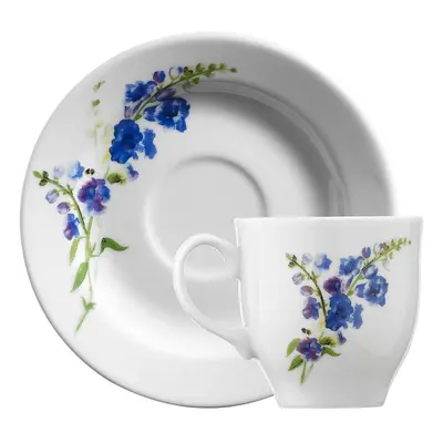 Bílo-modré porcelánové šálky v sadě 6 ks 0.9 l – Hermia