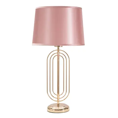 Růžová stolní lampa Mauro Ferretti Krista, výška 55 cm