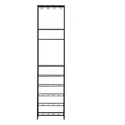 Černá kovová vinotéka počet na 25 lahví, 45x185 cm Reese – WOOOD