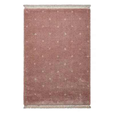 Růžový koberec Think Rugs Boho Dots, 120 x 170 cm