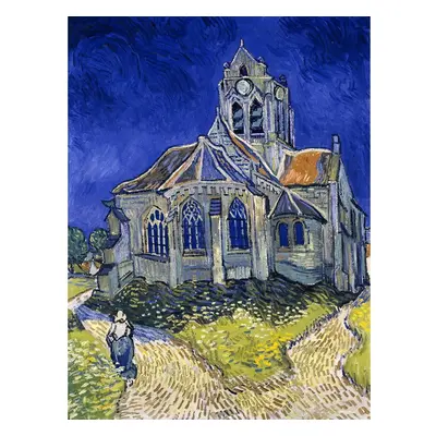 Obraz - reprodukce 30x40 cm The Church at Auvers, Vincent van Gogh – Fedkolor