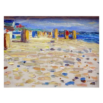 Obraz - reprodukce 40x30 cm Holland - Beach Chairs, Wassily Kandinsky – Fedkolor