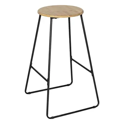 Černá/přírodní bambusová barová židle 70 cm Loft – Wenko