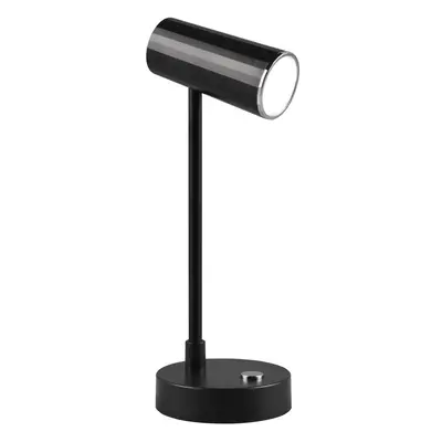 Leskle černá LED stmívatelná stolní lampa (výška 28 cm) Lenny – Trio