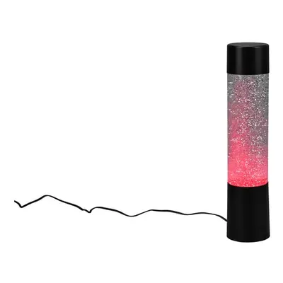 Černá LED stolní lampa na dálkové ovládání (výška 34 cm) Glitter – Trio