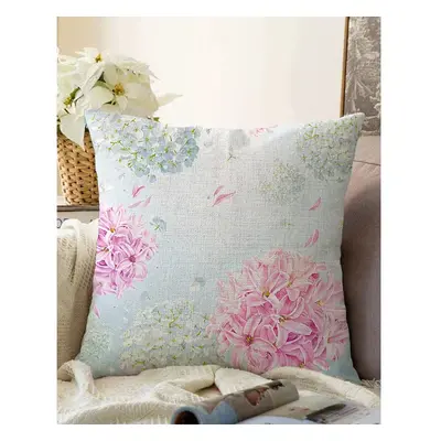 Modrý povlak na polštář s příměsí bavlny Minimalist Cushion Covers Peony, 55 x 55 cm