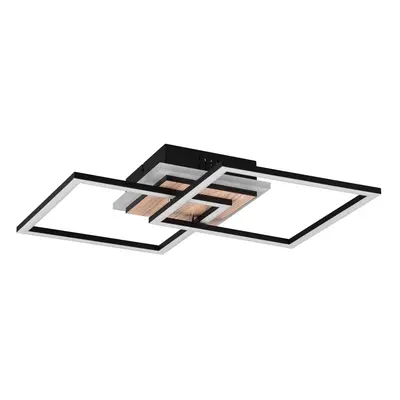 Černo-hnědé LED stmívatelné stropní svítidlo 28x57 cm Giro – Trio