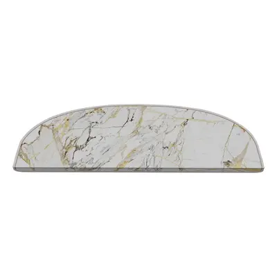 Bílé nášlapy na schody v sadě 16 ks 20x65 cm Marble Art – Vitaus