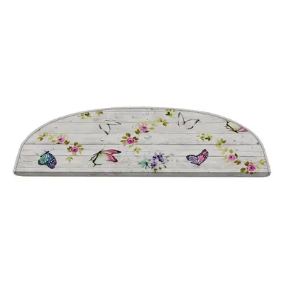 Krémové nášlapy na schody v sadě 16 ks 20x65 cm Butterfly Life – Vitaus