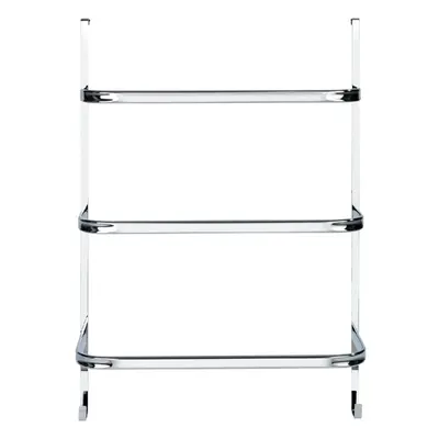 Stříbrný samodržící věšák na ručníky Wenko Towel Holder Chrome, 21 x 54 cm