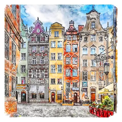 Obraz 90x90 cm Gdansk – Fedkolor