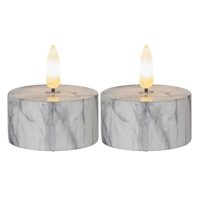 LED svíčky v sadě 2 ks (výška 6 cm) Flamme Marble – Star Trading