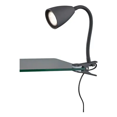 Matně černá stolní lampa s klipem (výška 20 cm) Wanda – Trio