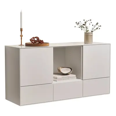 Bílá nízká závěsná komoda 135x68 cm Edge by Hammel – Hammel Furniture