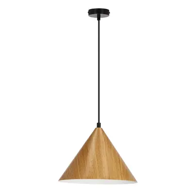 Hnědé závěsné svítidlo se skleněným stínidlem ø 25 cm Dunca – Candellux Lighting