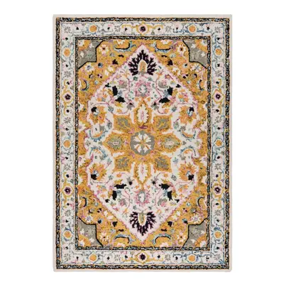 Žlutý vlněný koberec 290x200 cm Dahlia - Flair Rugs