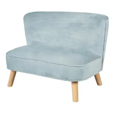 Světle modrá sametová dětská pohovka 70 cm Lil Sofa – Roba