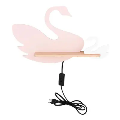 Bílo-růžové dětské svítidlo Swan – Candellux Lighting