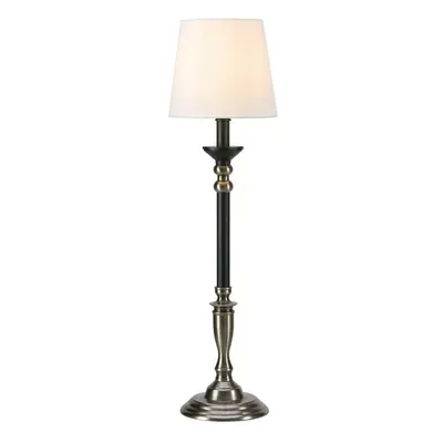 Černo-šedá stolní lampa s textilním stínidlem (výška 73 cm) Gent – Markslöjd