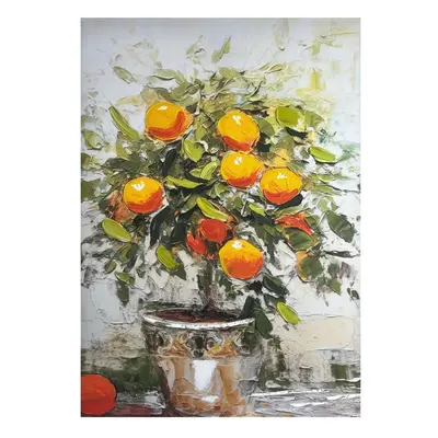 Obraz s ručně malovanými prvky 70x100 cm Oranges – Styler