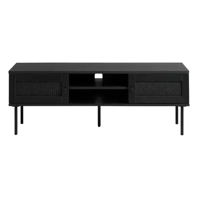 Černý TV stolek v dekoru dubu 120x43 cm Pensacola – Unique Furniture