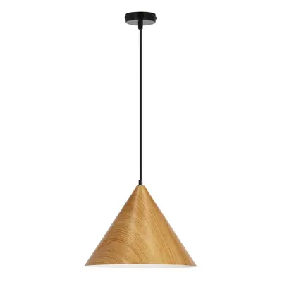 Hnědé závěsné svítidlo s kovovým stínidlem ø 32 cm Dunca – Candellux Lighting