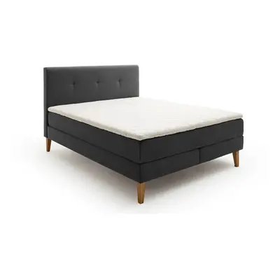 Antracitová boxspring postel 160x200 cm Stockholm – Meise Möbel