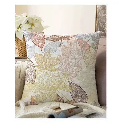 Povlak na polštář s příměsí bavlny Minimalist Cushion Covers Oriental Leaves, 55 x 55 cm