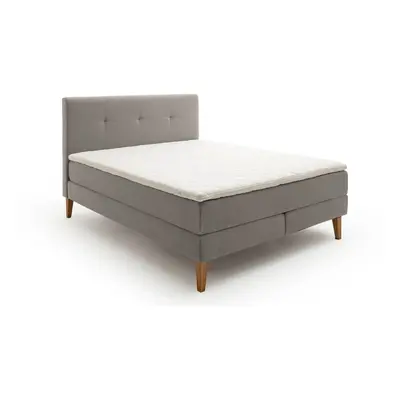 Světle šedá boxspring postel 180x200 cm Stockholm – Meise Möbel