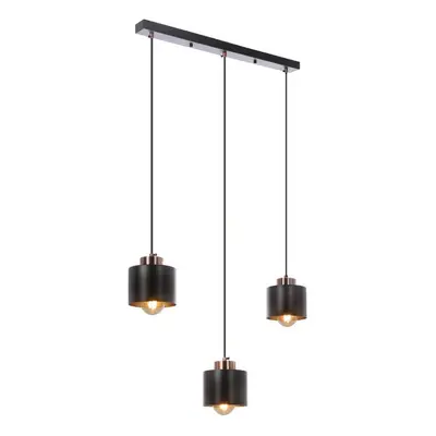 Černé kovové závěsné svítidlo 12x64 cm Olena – Candellux Lighting