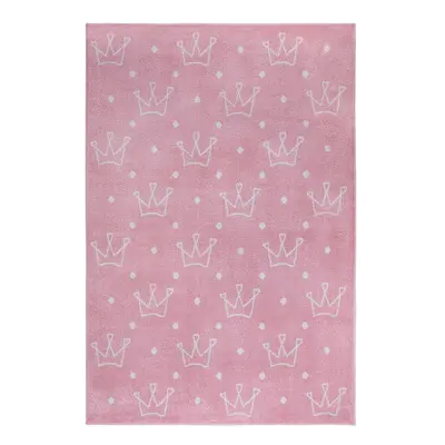 Růžový dětský koberec 120x170 cm Crowns – Hanse Home